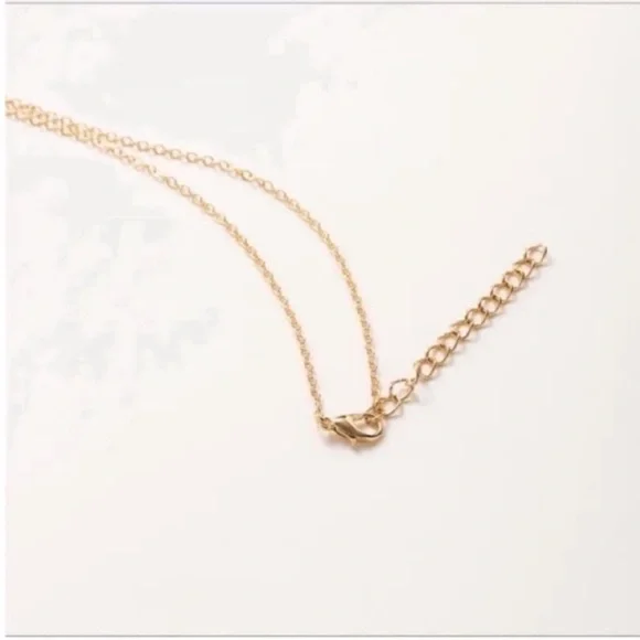 NWOT Gold Initial Pendant Necklace - Picture 4 of 5